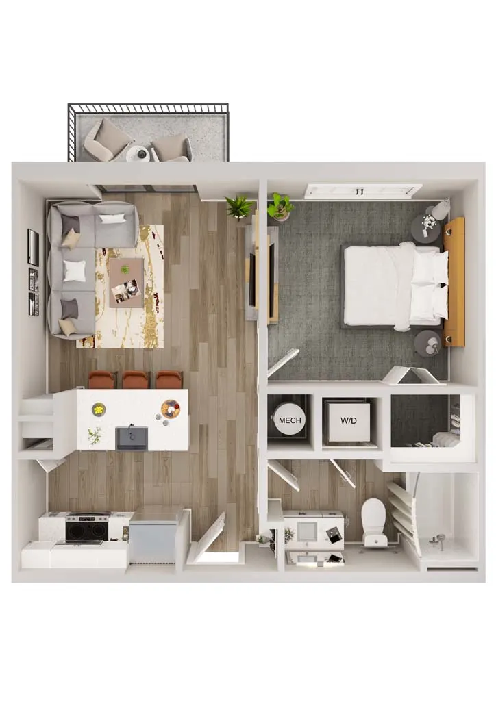Lenox Bayside Houston Apartments FloorPlan 1