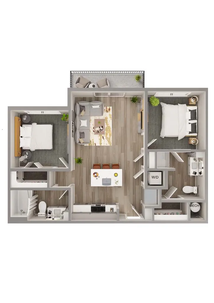Lenox Bayside Houston Apartments FloorPlan 21