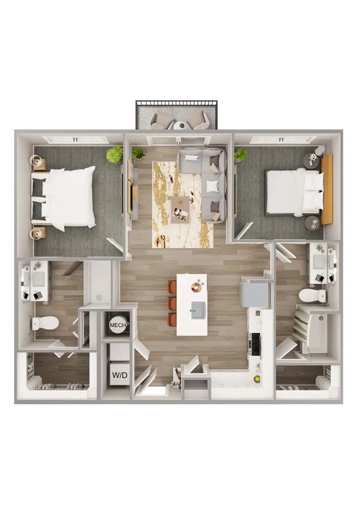 Lenox Bayside Houston Apartments FloorPlan 22