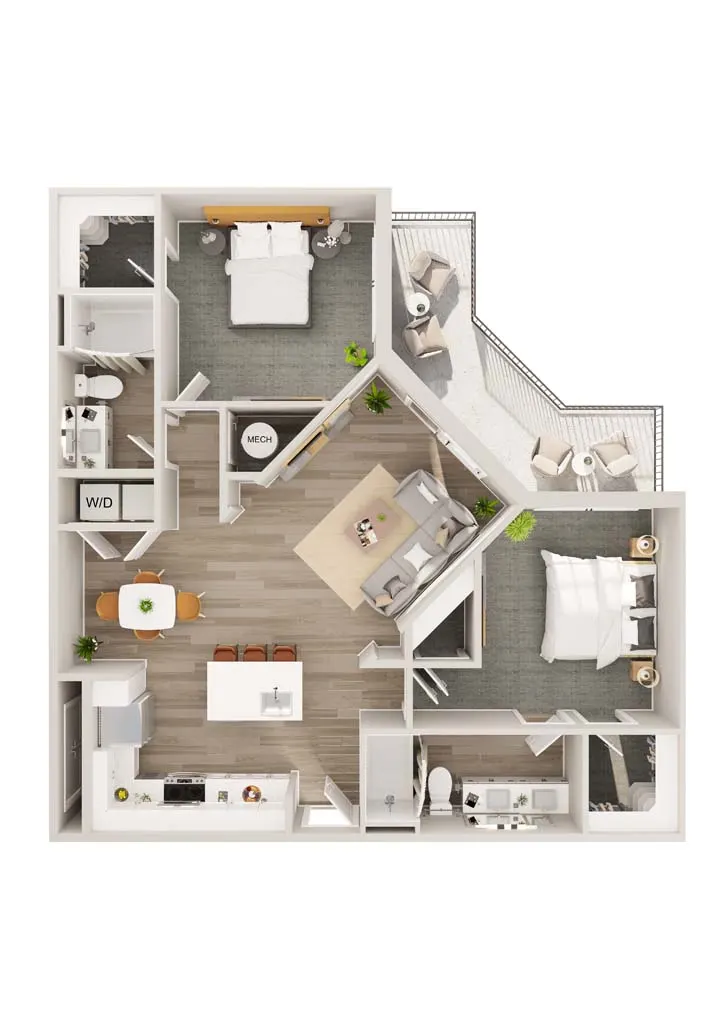 Lenox Bayside Houston Apartments FloorPlan 25