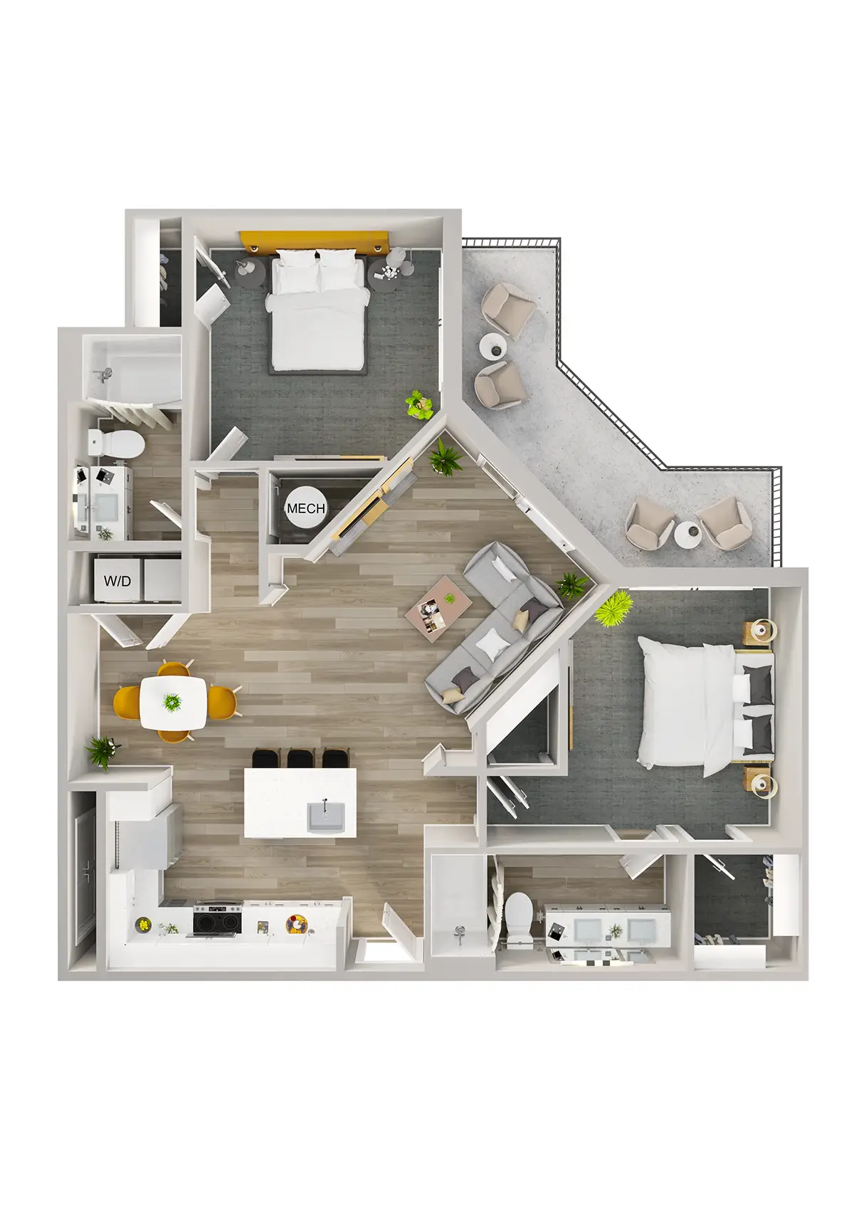 Lenox Bayside Houston Apartments FloorPlan 26