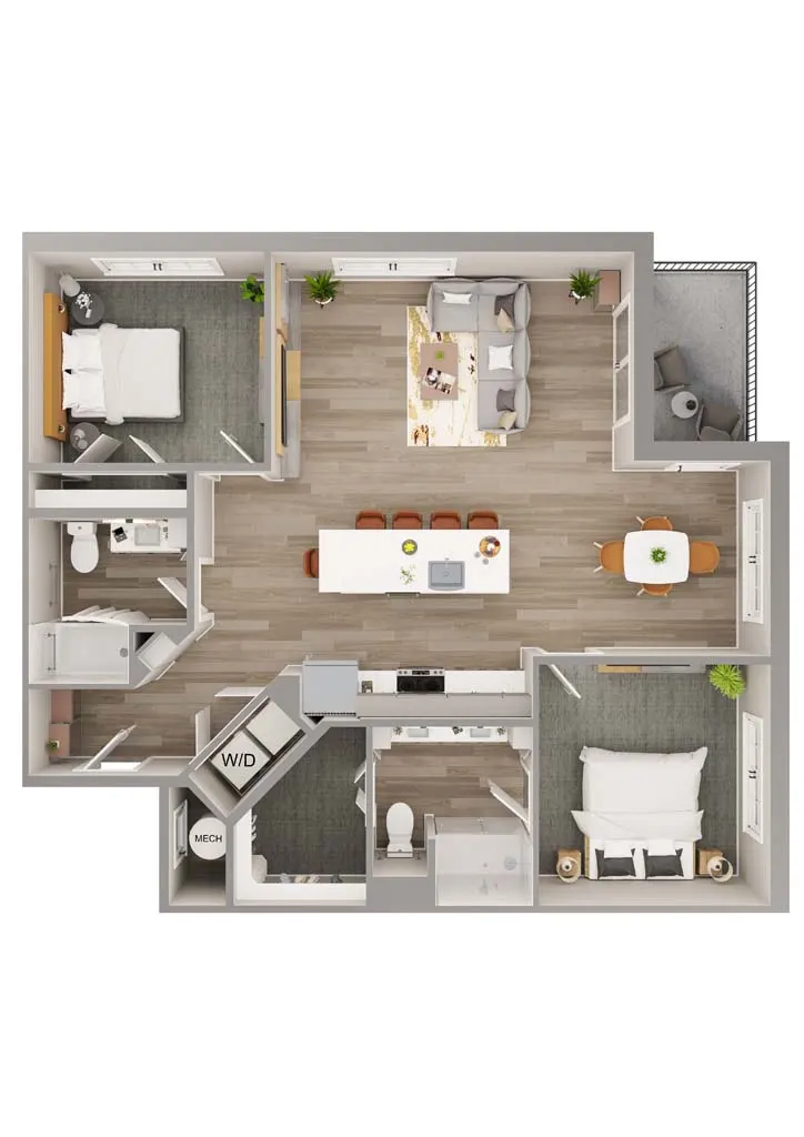 Lenox Bayside Houston Apartments FloorPlan 27