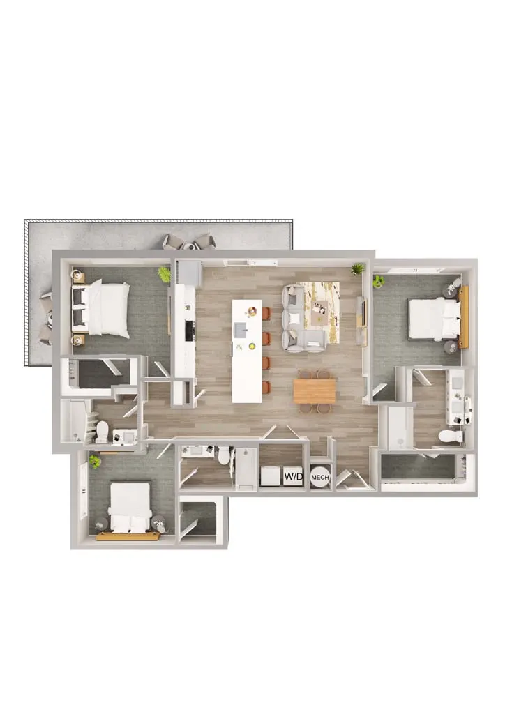 Lenox Bayside Houston Apartments FloorPlan 28