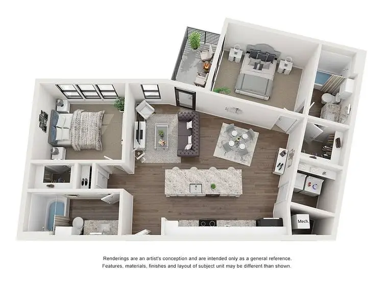 Lenox Oaks Houston Apartments FloorPlan 11