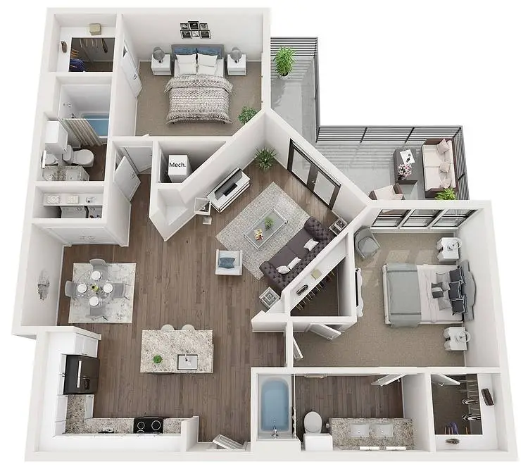 Lenox Oaks Houston Apartments FloorPlan 13