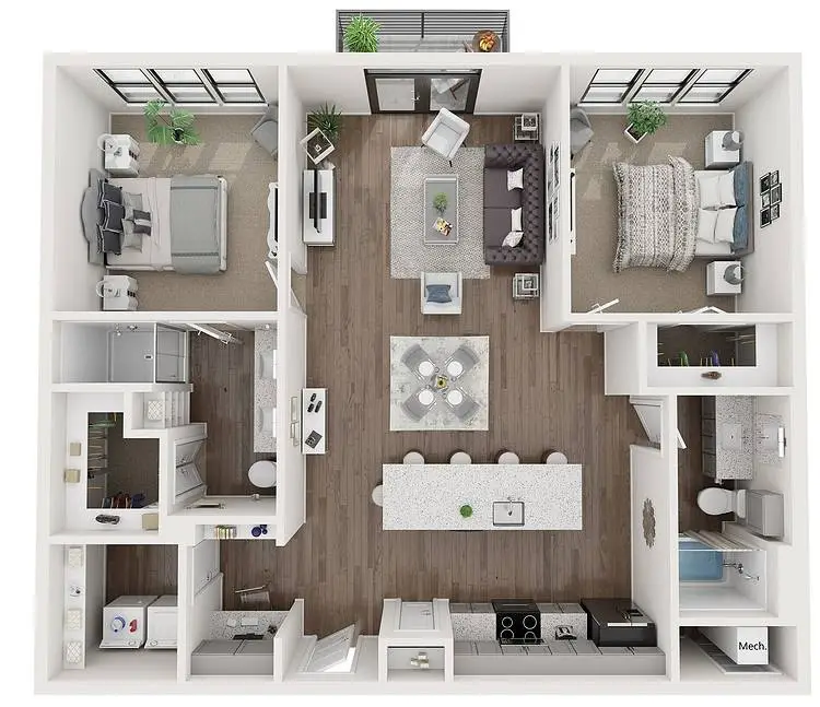 Lenox Oaks Houston Apartments FloorPlan 14