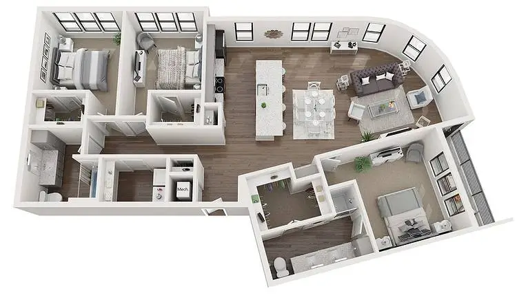 Lenox Oaks Houston Apartments FloorPlan 16