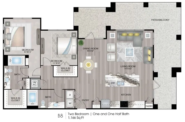 Lenox Reserve Houston Apartments FloorPlan 17
