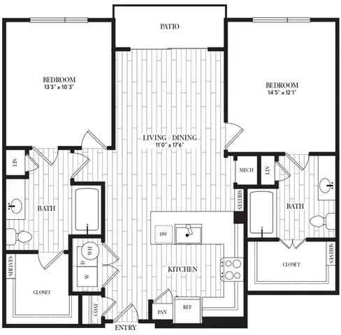 Lincoln Heights Apartments Houston FloorPlan 13