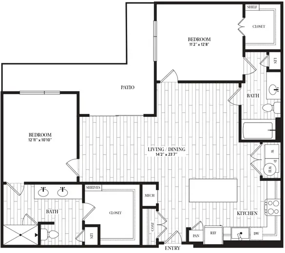 Lincoln Heights Apartments Houston FloorPlan 14