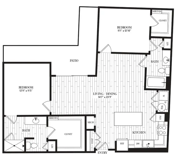 Lincoln Heights Apartments Houston FloorPlan 15
