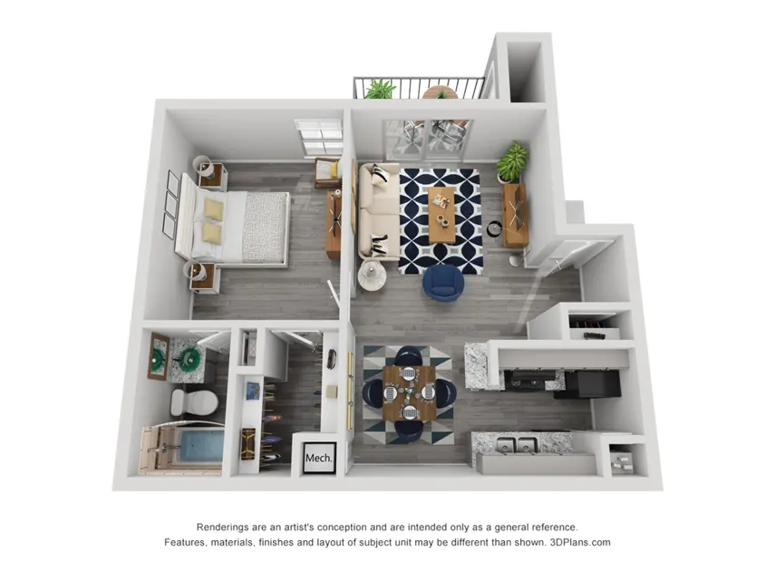 Mainridge Houston Apartments FloorPlan 2
