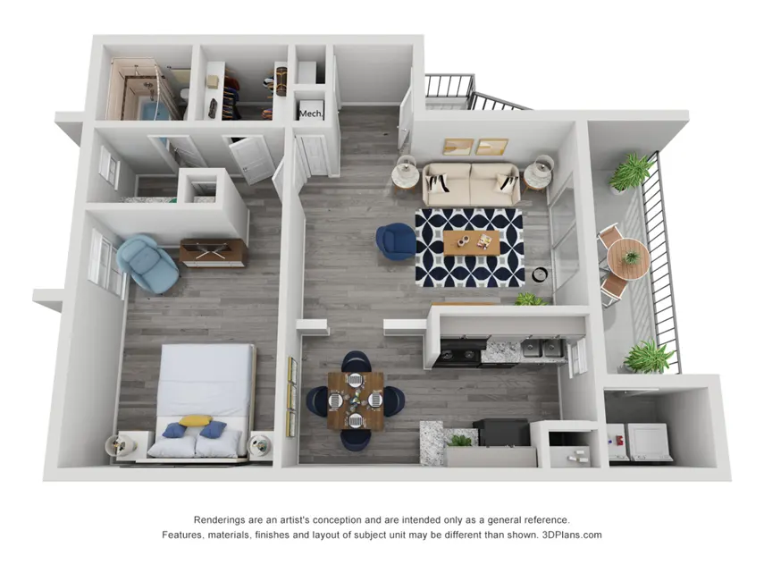 Mainridge Houston Apartments FloorPlan 3