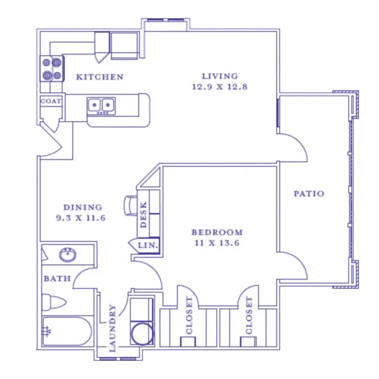 Mansions at Turkey Creek Houston Rise Apartments FloorPlan 4