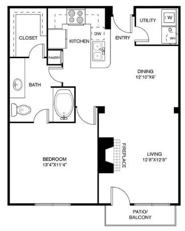 Metro Midtown Houston Apartment floorplan 2