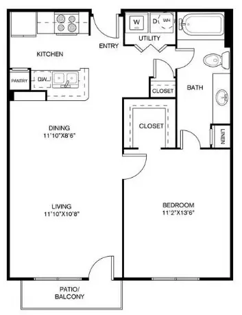 Metro Midtown Houston Apartment floorplan 4