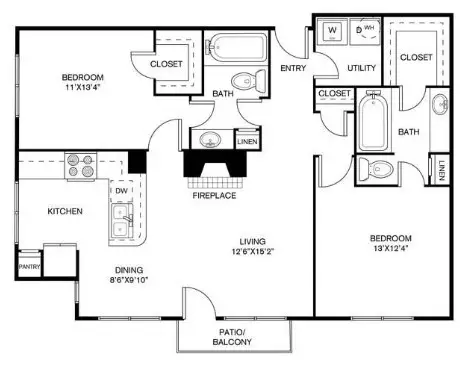Metro Midtown Houston Apartment floorplan 6