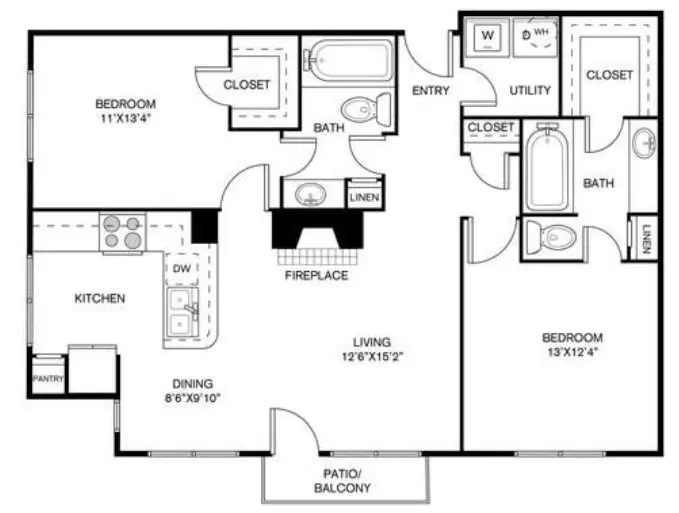 Metro Midtown Houston Apartment floorplan 8