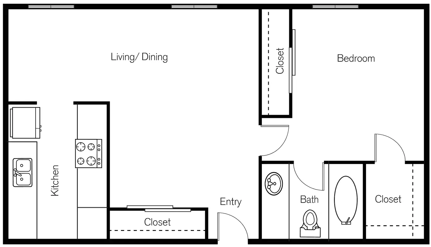 Meyer Oaks Houston Apartments FloorPlan 1