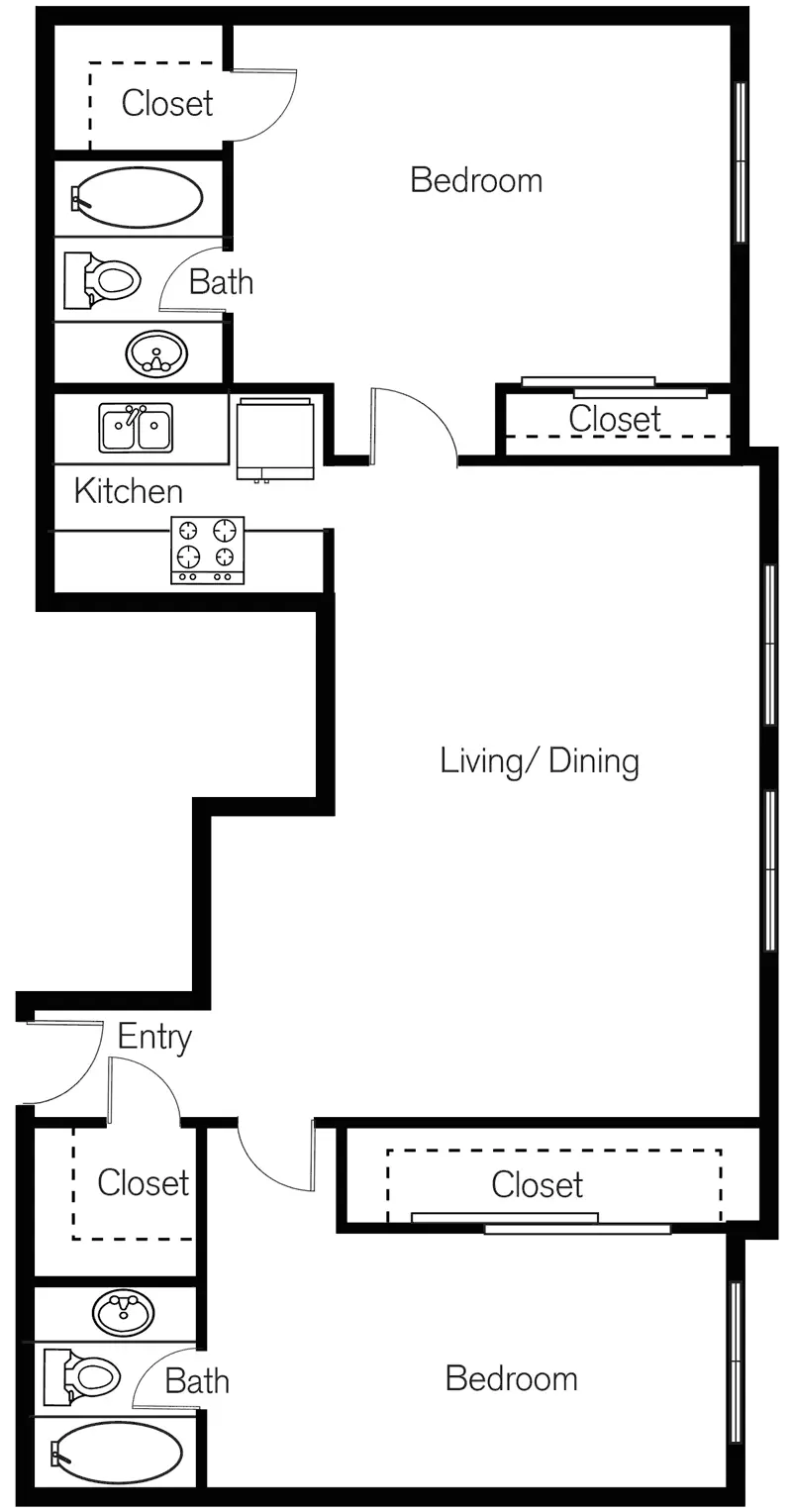 Meyer Oaks Houston Apartments FloorPlan 10