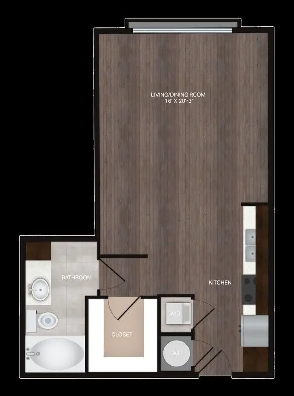 Mezzo Kirby Med Center houston apartment floorplan 1
