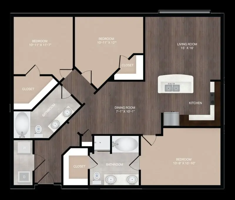 Mezzo Kirby Med Center houston apartment floorplan 13