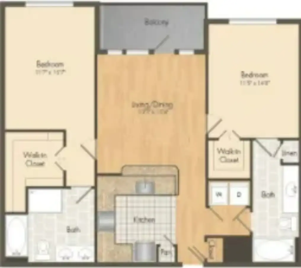Muse at Museum District Houston Apartments FloorPlan 14