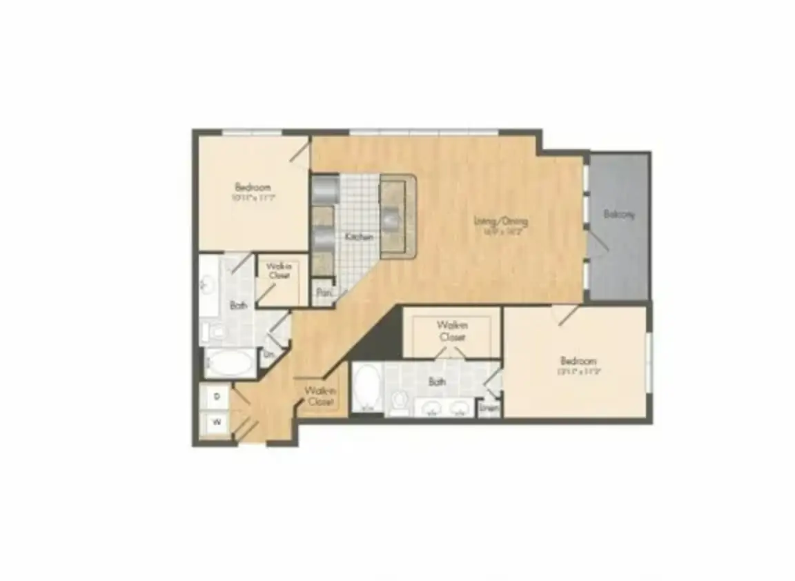 Muse at Museum District Houston Apartments FloorPlan 15