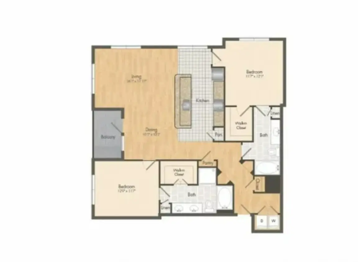 Muse at Museum District Houston Apartments FloorPlan 16