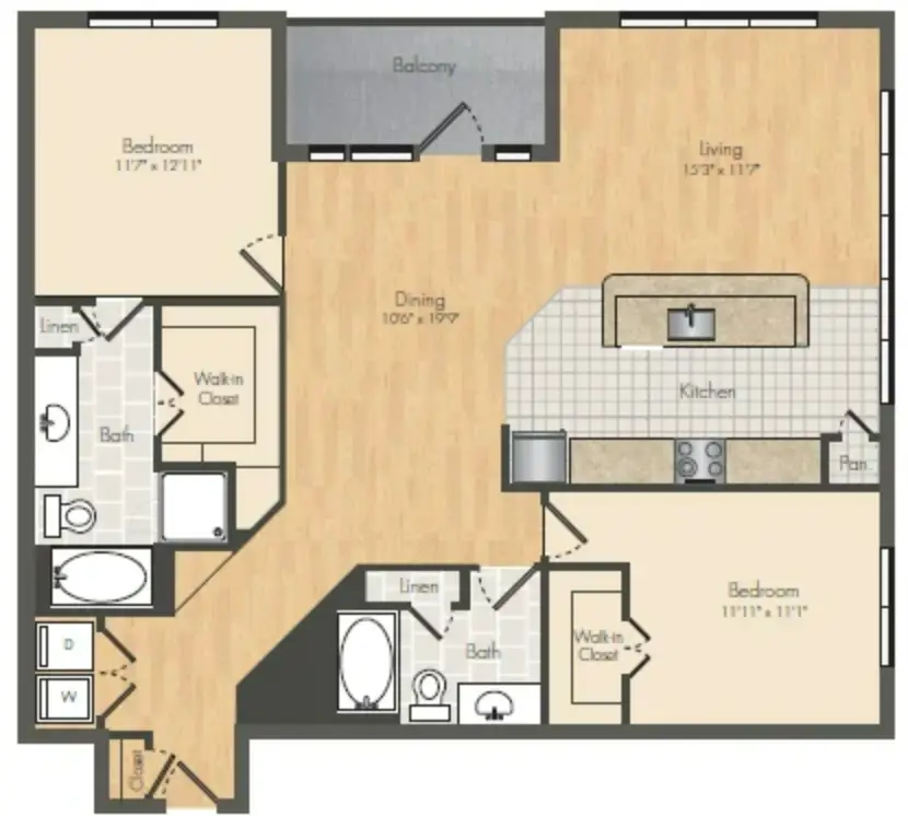 Muse at Museum District Houston Apartments FloorPlan 17
