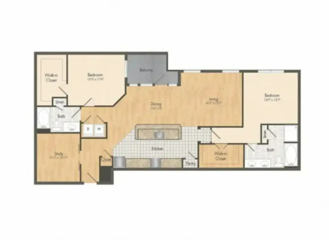 Muse at Museum District Houston Apartments FloorPlan 20