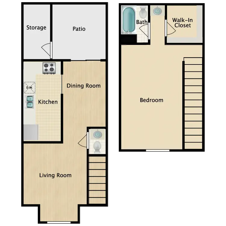 Oak Park Village Condominiums Floor Plan 3