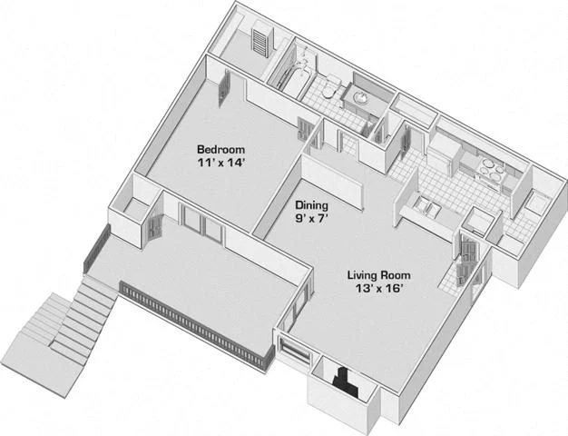 Oakhaven houston apartment floorplan 3