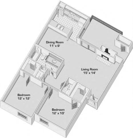 Oakhaven houston apartment floorplan 7