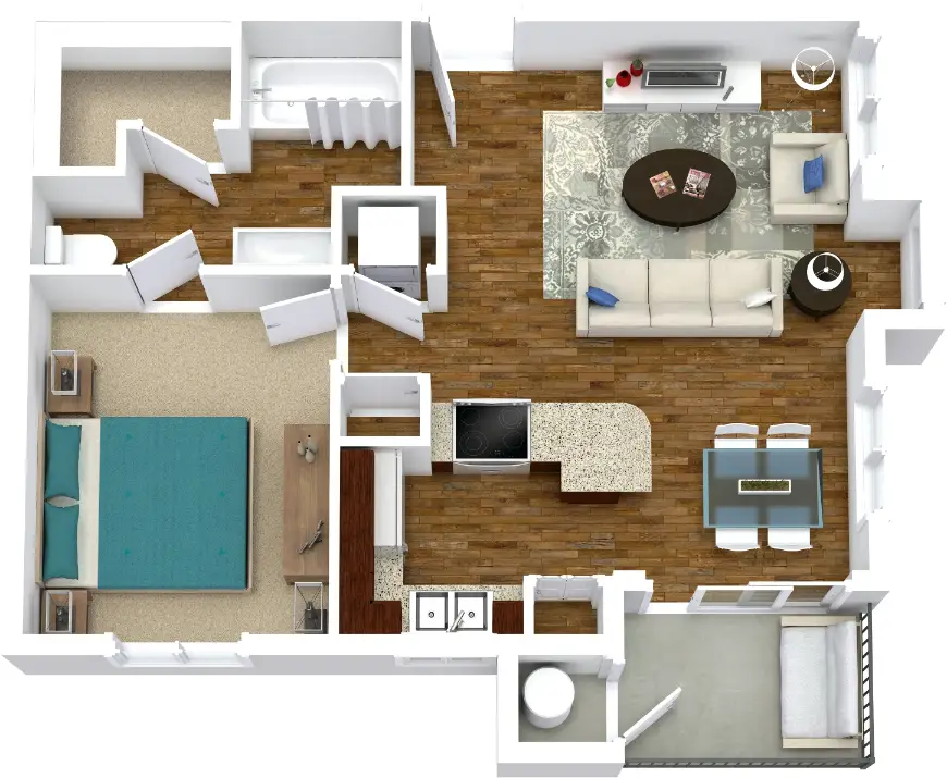 Old Farm Houston Apartments FloorPlan 1