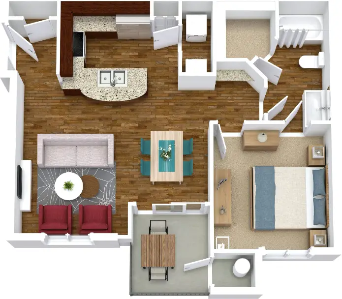 Old Farm Houston Apartments FloorPlan 2