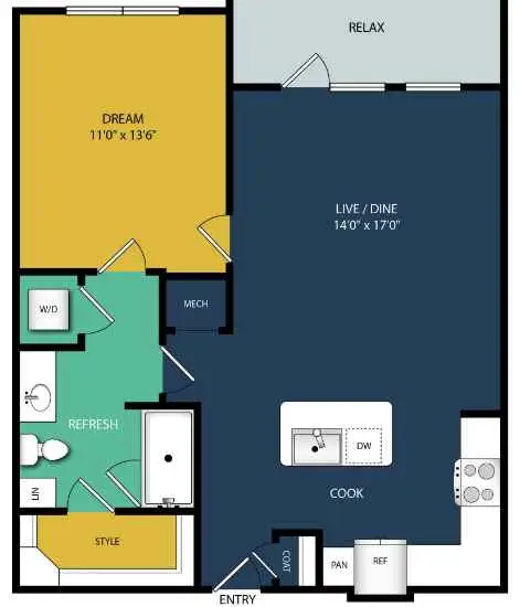 Olympus Grand Crossing Floor Plan 1