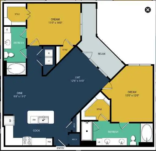 Olympus Grand Crossing Floor Plan 10