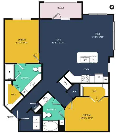 Olympus Grand Crossing Floor Plan 11