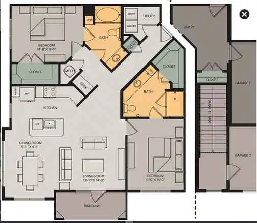 Olympus Grand Crossing Floor Plan 12