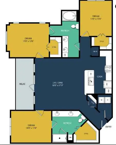 Olympus Grand Crossing Floor Plan 13