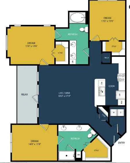 Olympus Grand Crossing Floor Plan 17