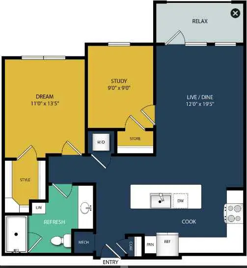 Olympus Grand Crossing Floor Plan 3