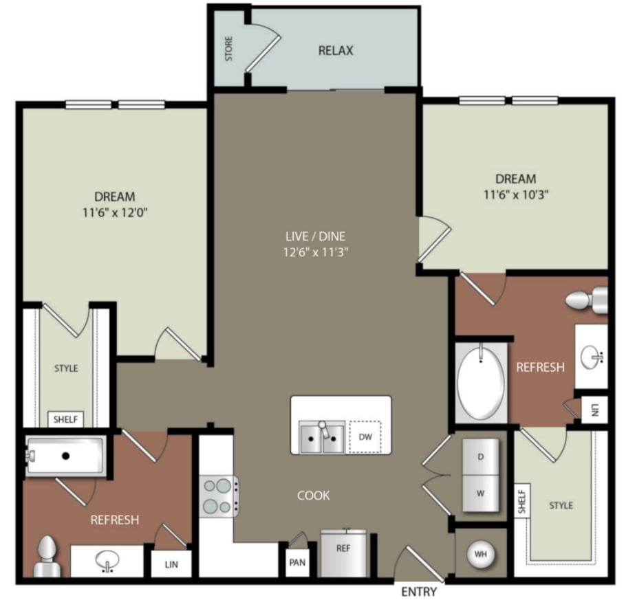 Olympus Sierra Pines Houston Apartment FloorPlan 11
