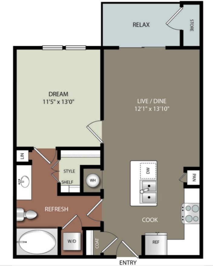 Olympus Sierra Pines Houston Apartment FloorPlan 2