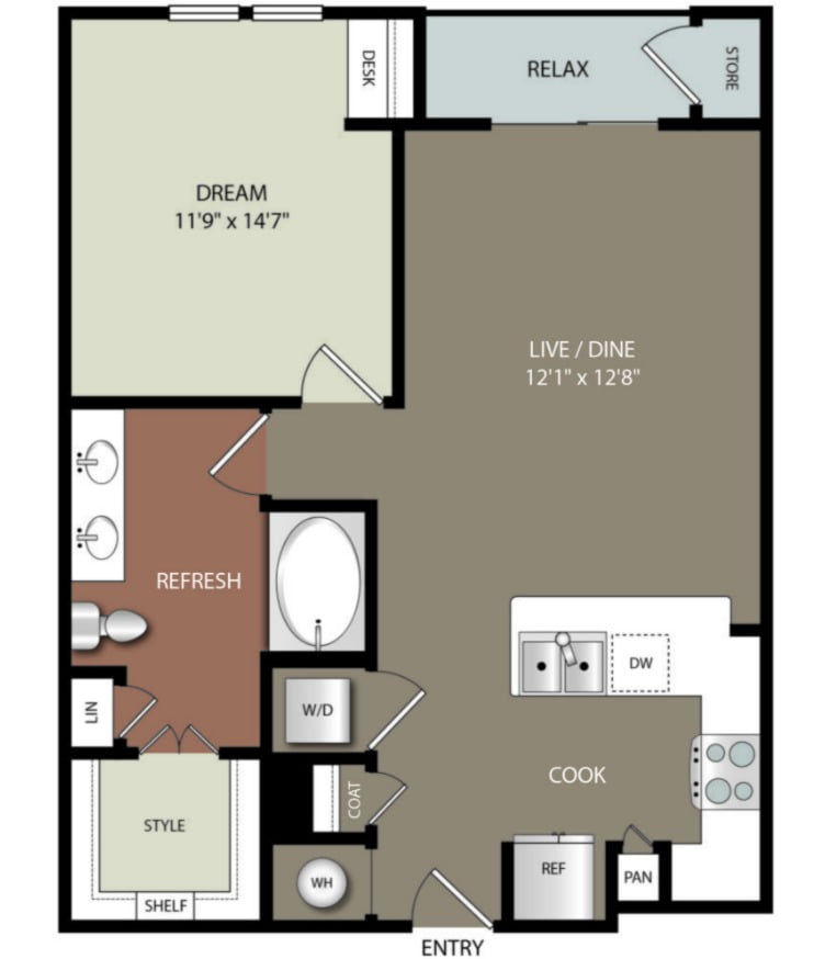 Olympus Sierra Pines Houston Apartment FloorPlan 4