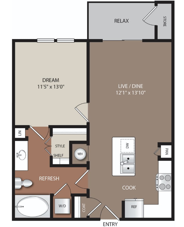 Olympus Sierra Pines Houston Apartment FloorPlan 5