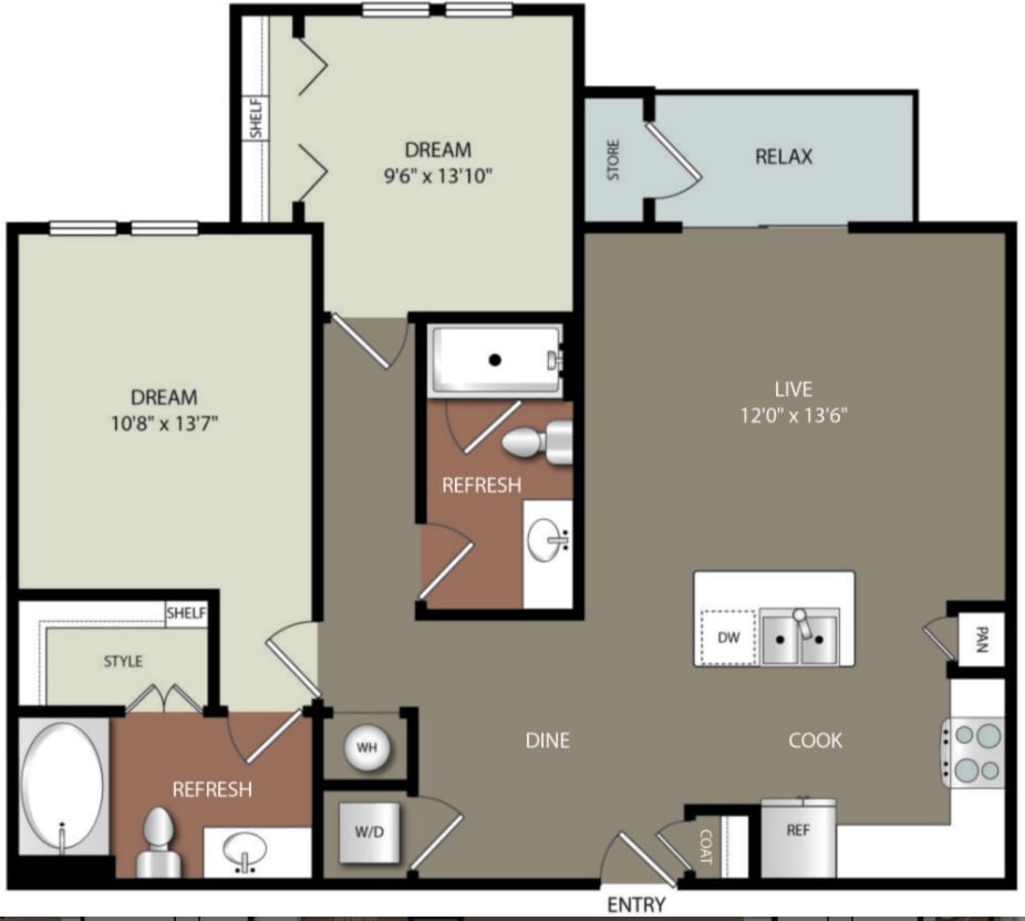 Olympus Sierra Pines Houston Apartment FloorPlan 7