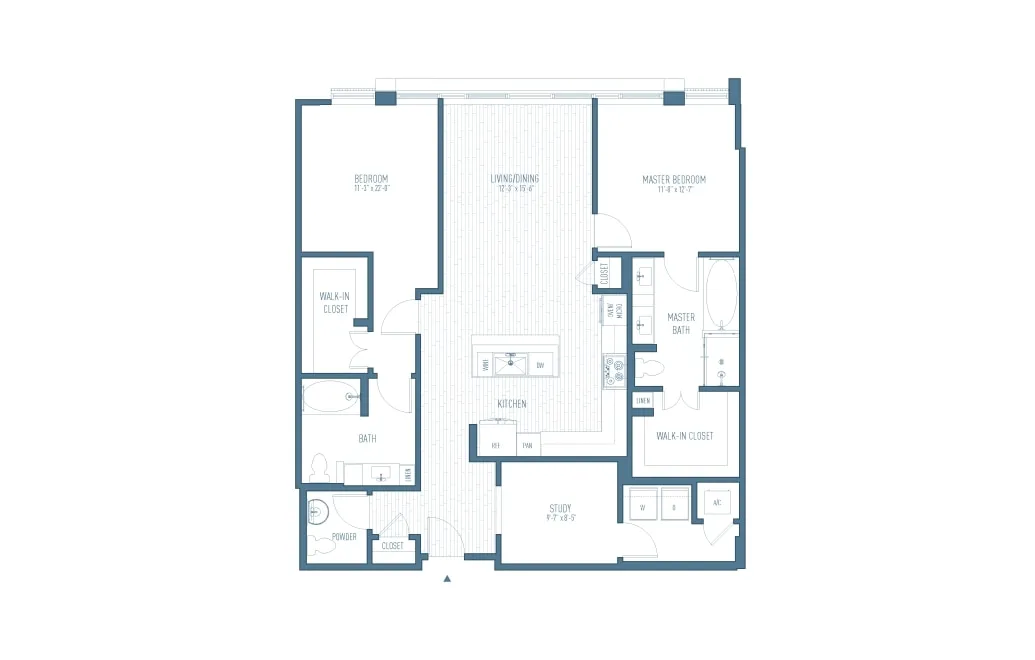 One Hermann Place Houston Apartments FloorPlan 33