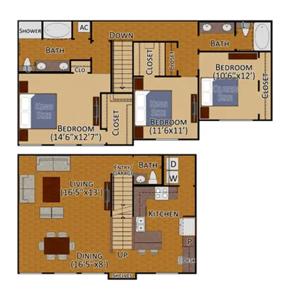 Parklane Cypress Houston Apartments FloorPlan 12